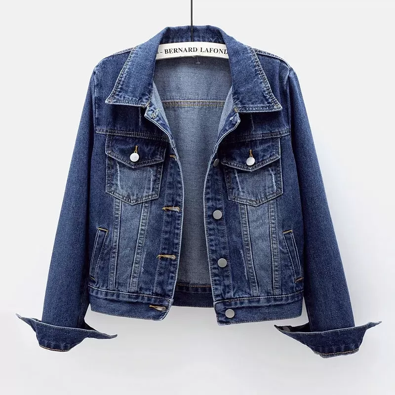 Veste en jean manches longues pour femmes