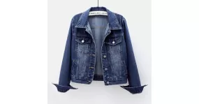 Veste en jean manches longues pour femmes