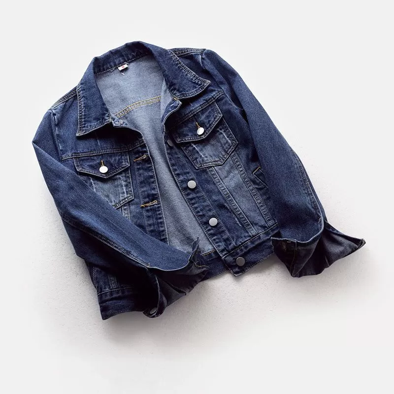 Veste en jean manches longues pour femmes