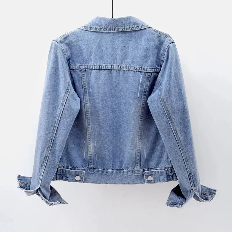 Veste en jean manches longues pour femmes