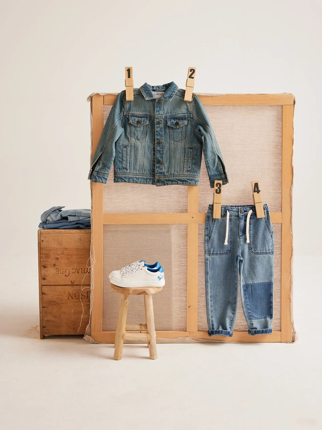 Veste en jean personnalisable garçon denim waterless stone - Vertbaudet