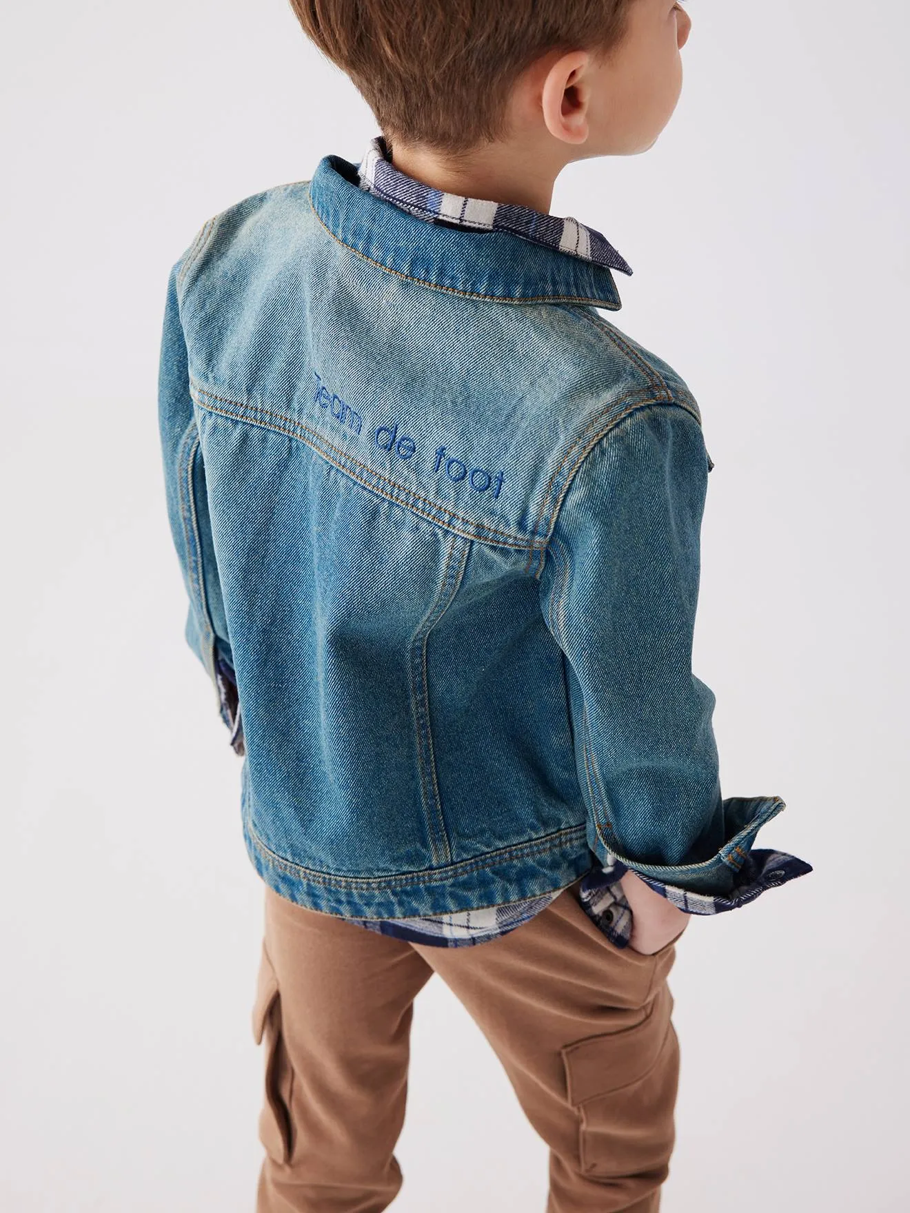 Veste en jean personnalisable garçon denim waterless stone - Vertbaudet