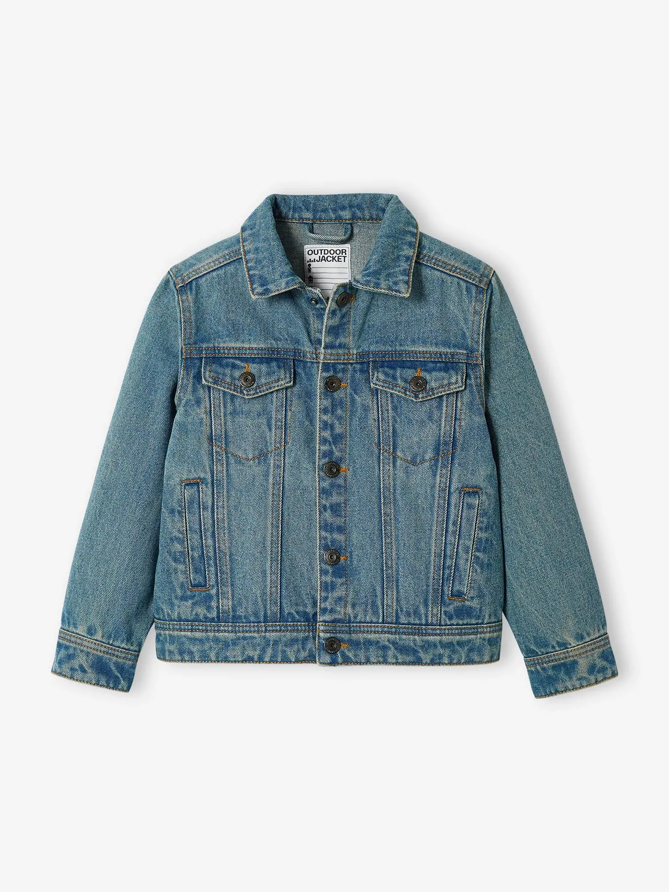 Veste en jean personnalisable garçon denim waterless stone - Vertbaudet