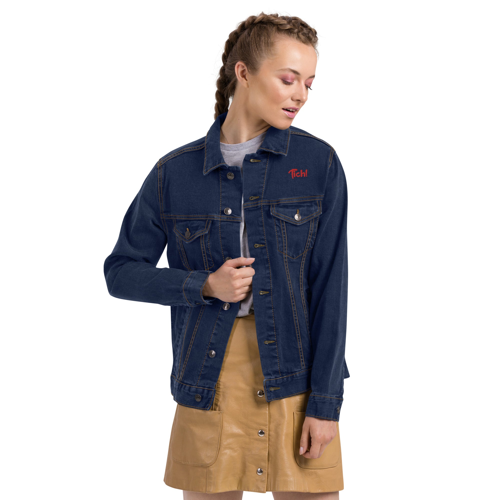 Veste en jeans brodée (3 couleurs) - Tich !