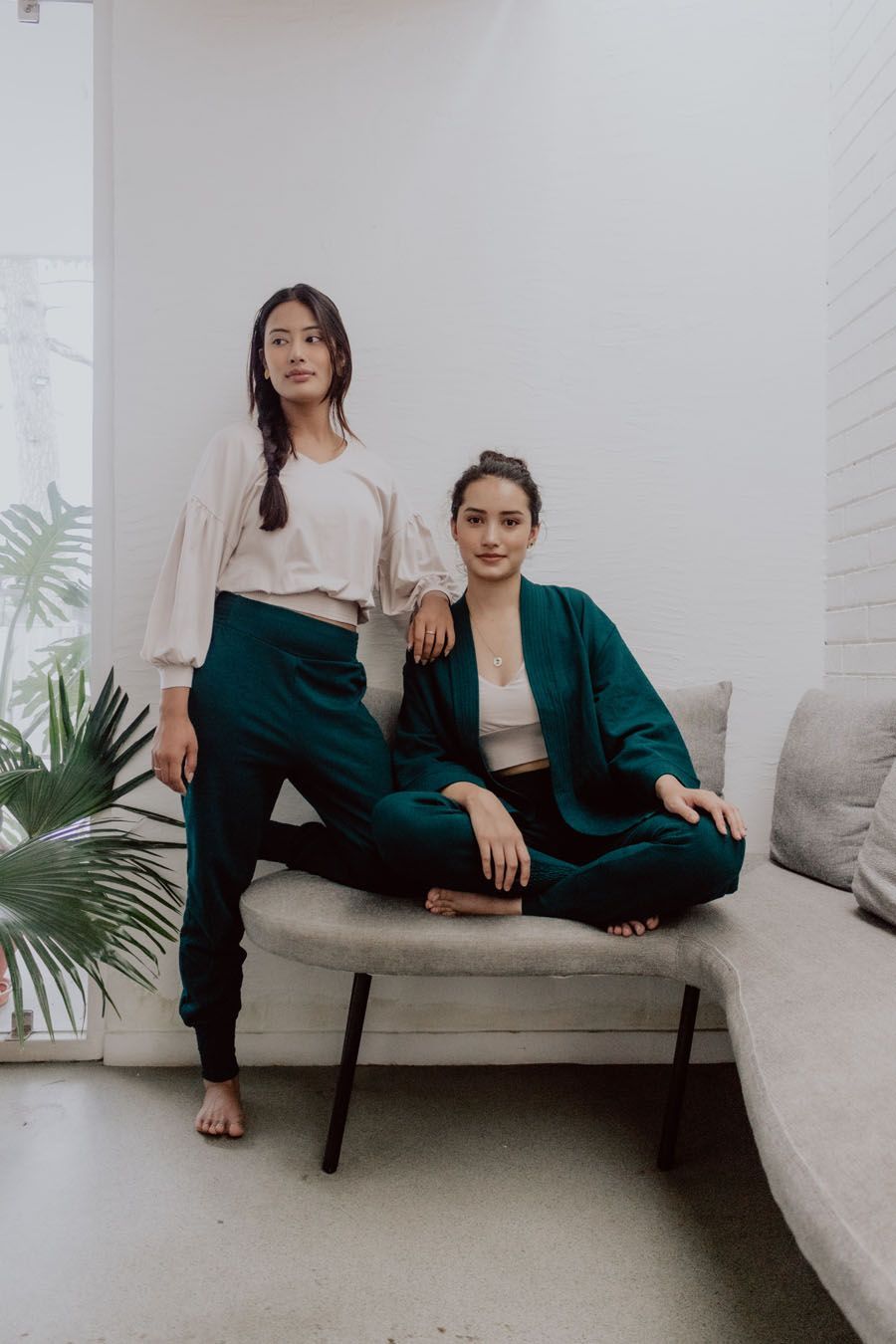 Veste kimono femme | vêtements yoga femme LOKHA EMERALD.