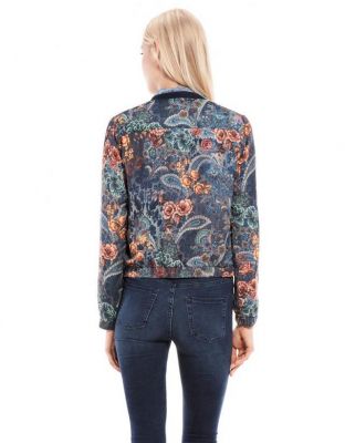 Veste pour femme fashion avec motif florale paisley bandana