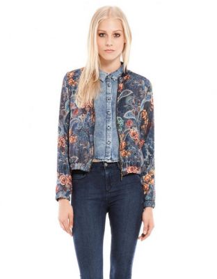 Veste pour femme fashion avec motif florale paisley bandana