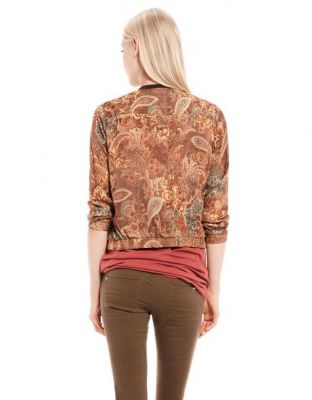 Veste pour femme fashion avec motif florale paisley bandana