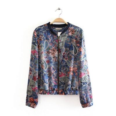 Veste pour femme fashion avec motif florale paisley bandana