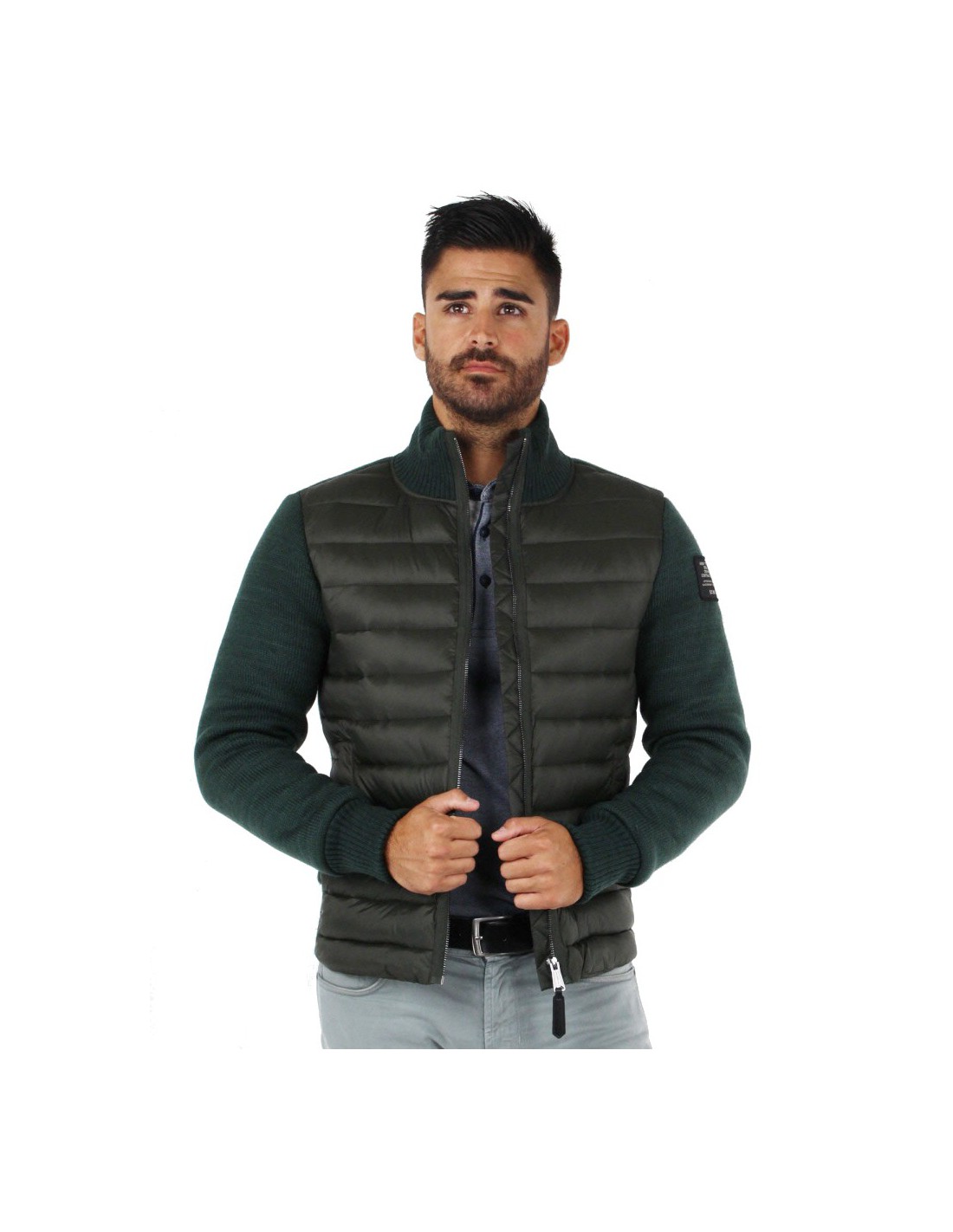 Veste Schott ref_jaj44638 Vert Foncé