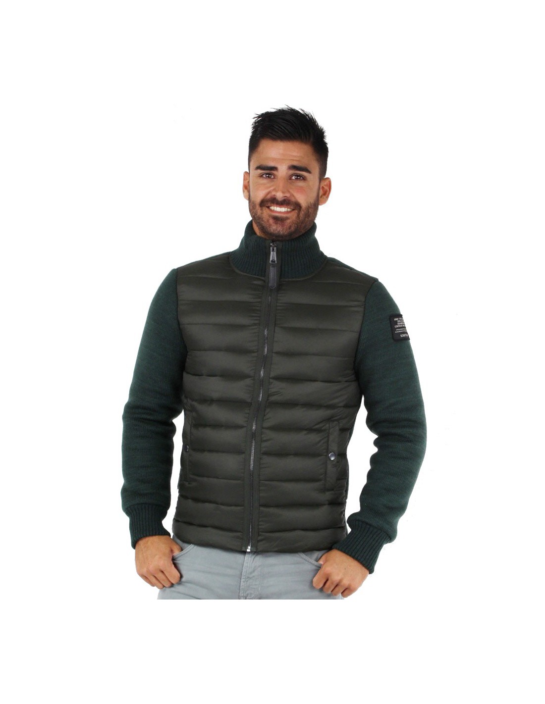 Veste Schott ref_jaj44638 Vert Foncé