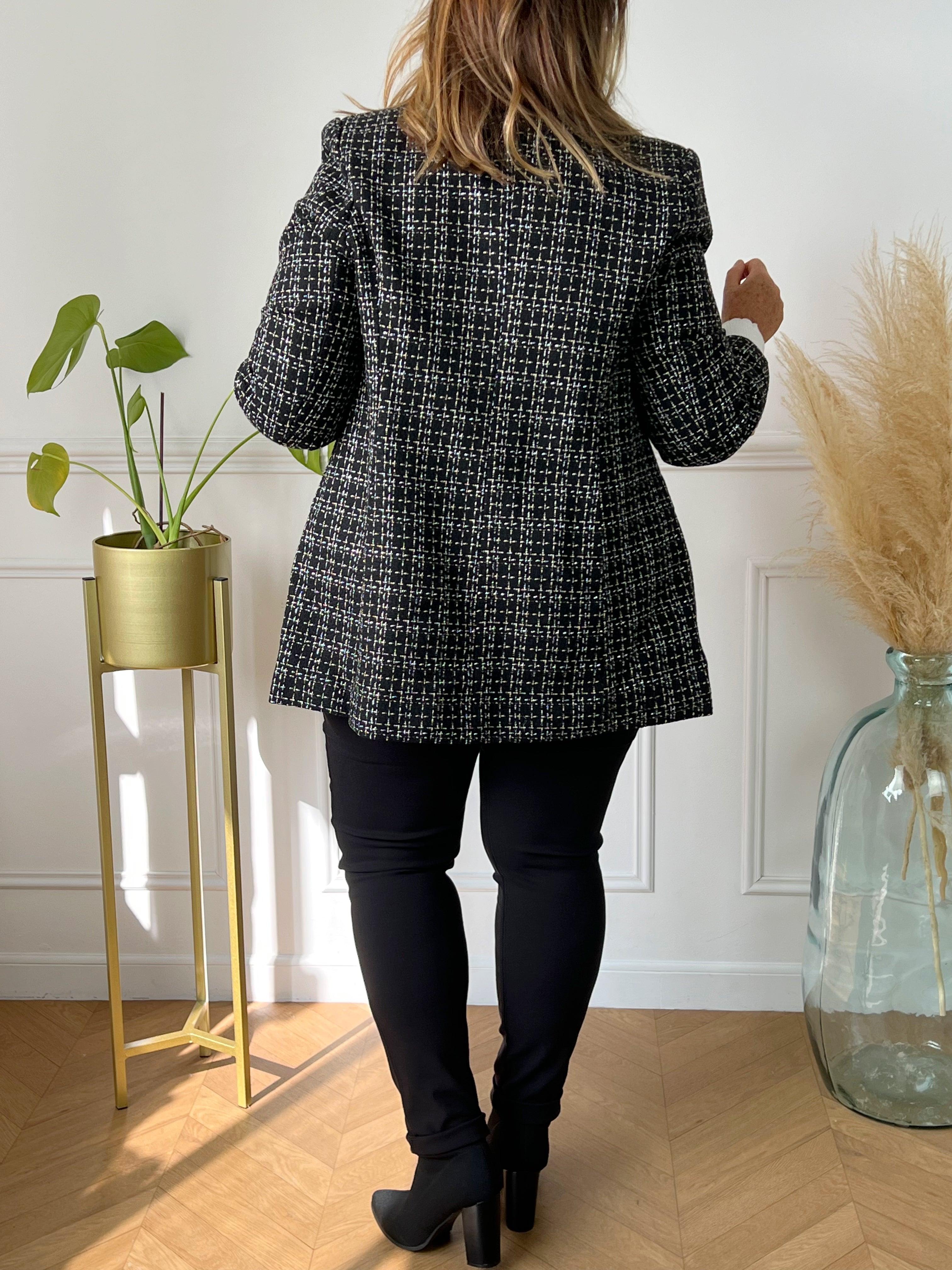 Veste tweed noire : Helene