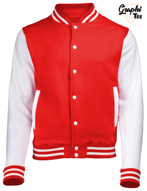 Veste varsity teddy manches blanches