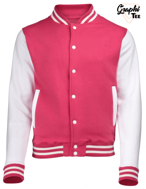 Veste varsity teddy manches blanches