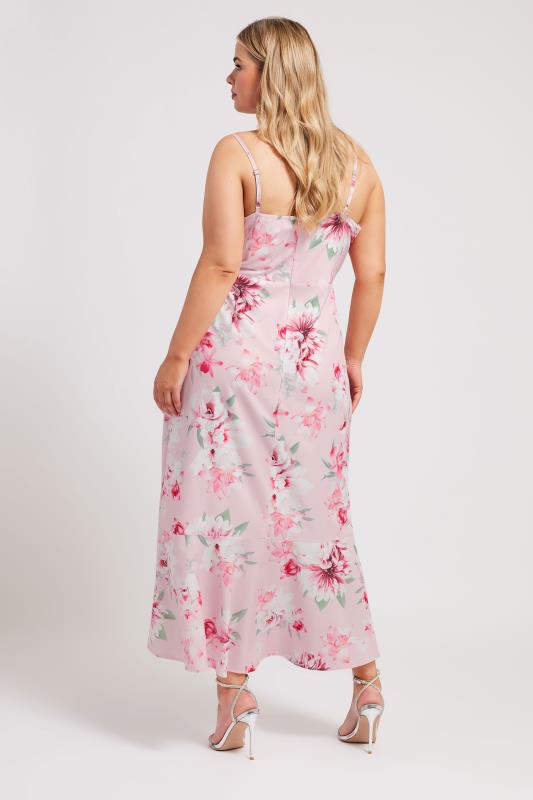 YOURS LONDON - Robe Rose Design Floral Cache-Coeur