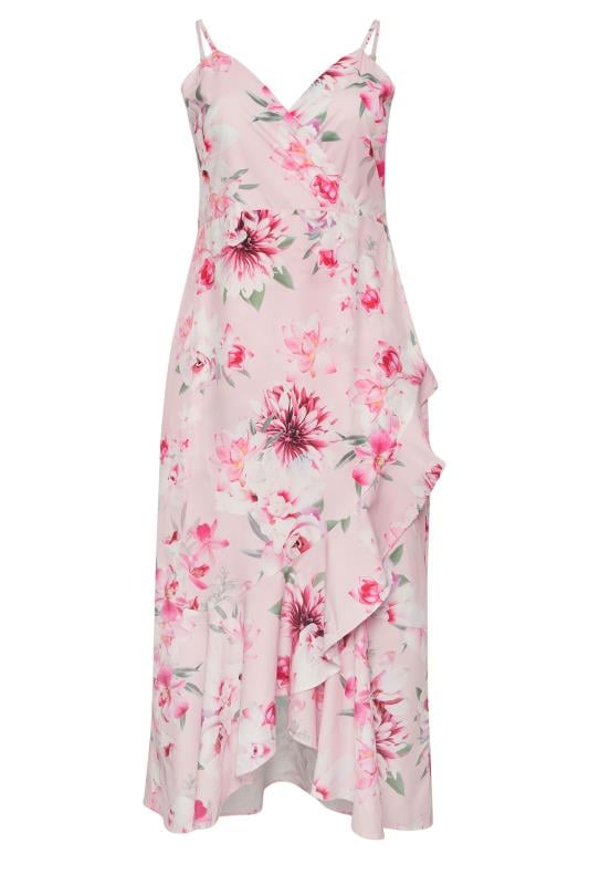 YOURS LONDON - Robe Rose Design Floral Cache-Coeur