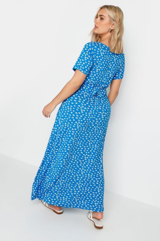 YOURS - Robe Maxi Cache-Coeur Bleue Design Floral