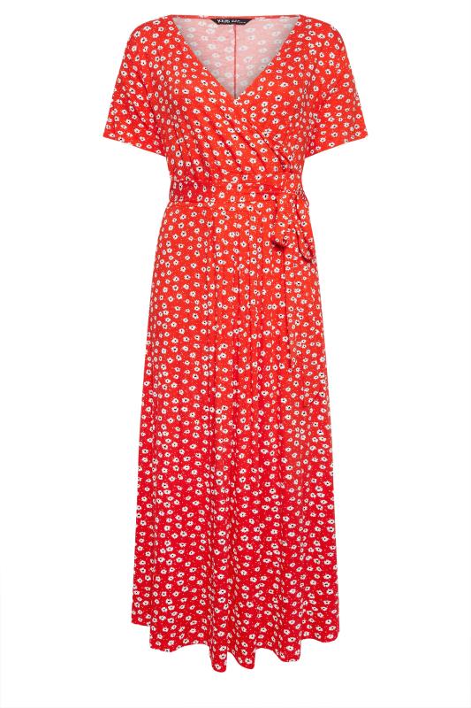 YOURS - Robe Maxi Cache-Coeur Rouge Floral