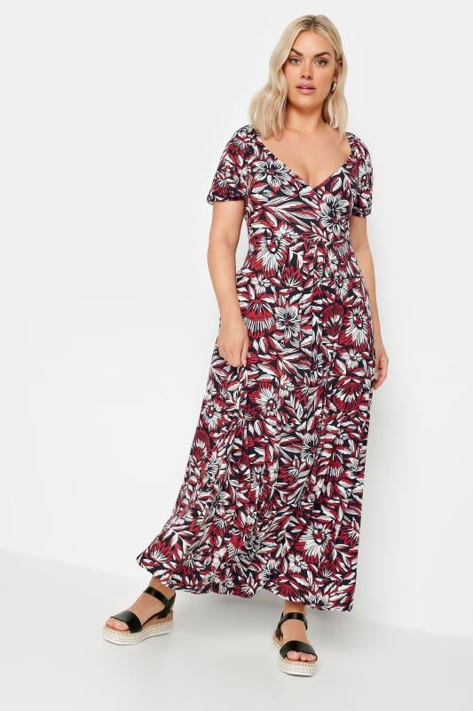 YOURS - Robe Maxi Design Cache-Coeur Rouge Floral