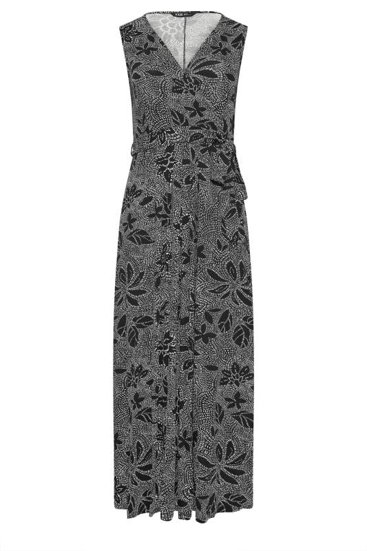 YOURS - Robe Maxi Noire Floral Cache-Coeur