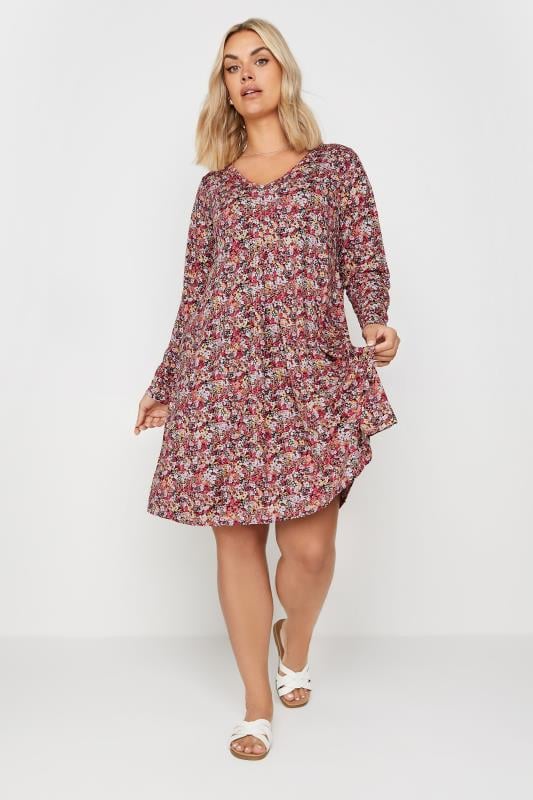 YOURS - Robe Midi Floral Manches Longues