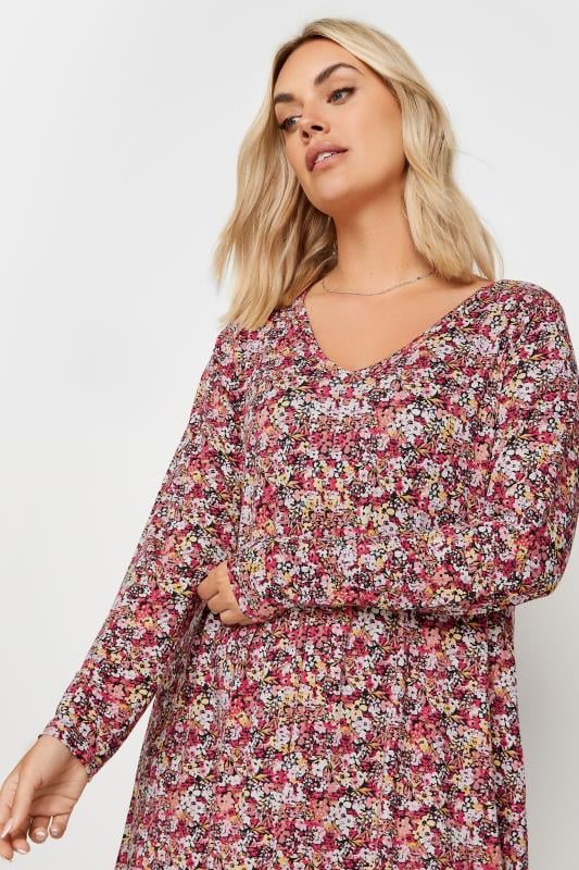 YOURS - Robe Midi Floral Manches Longues