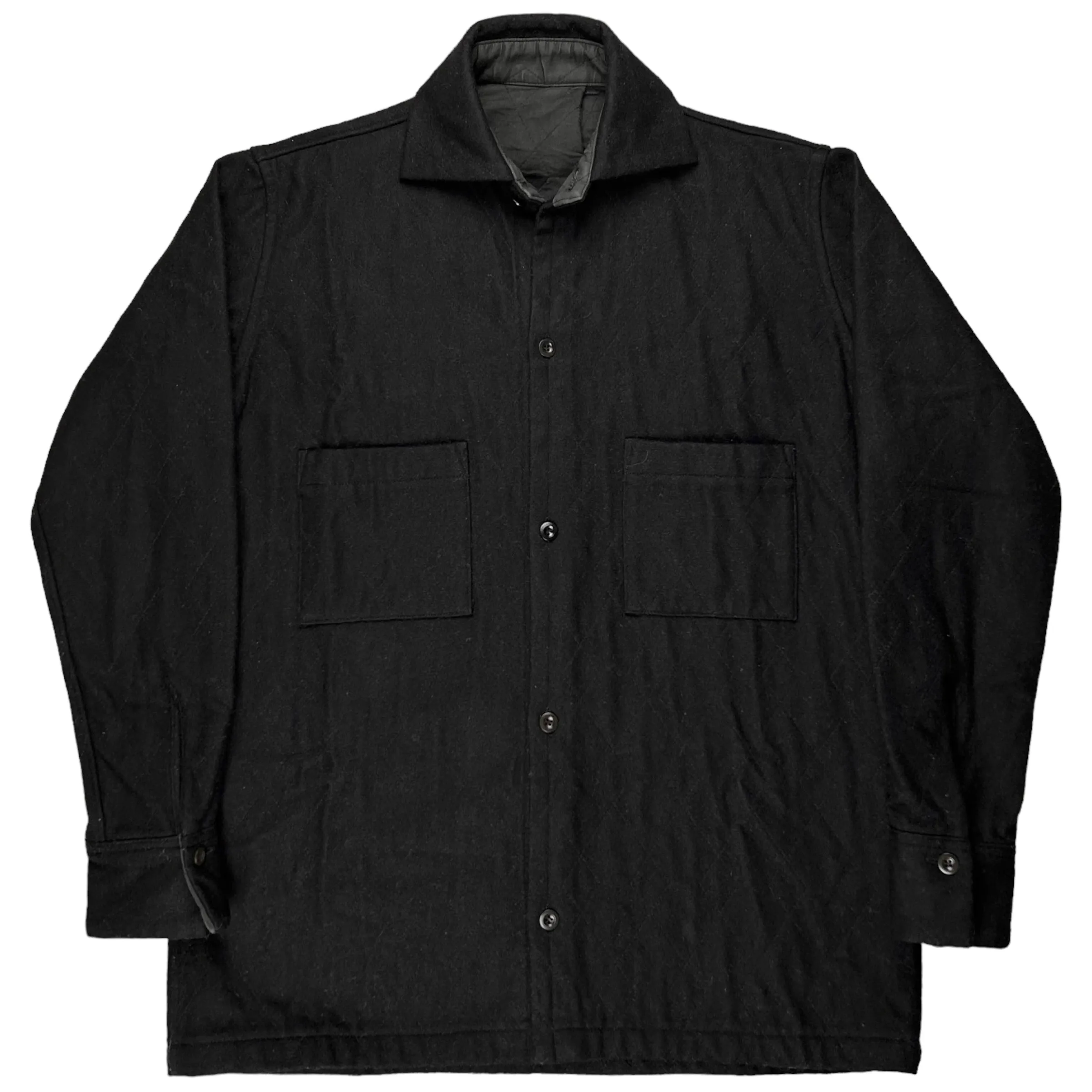 Ys Yohji Yamamoto Quilted Wool Shirt