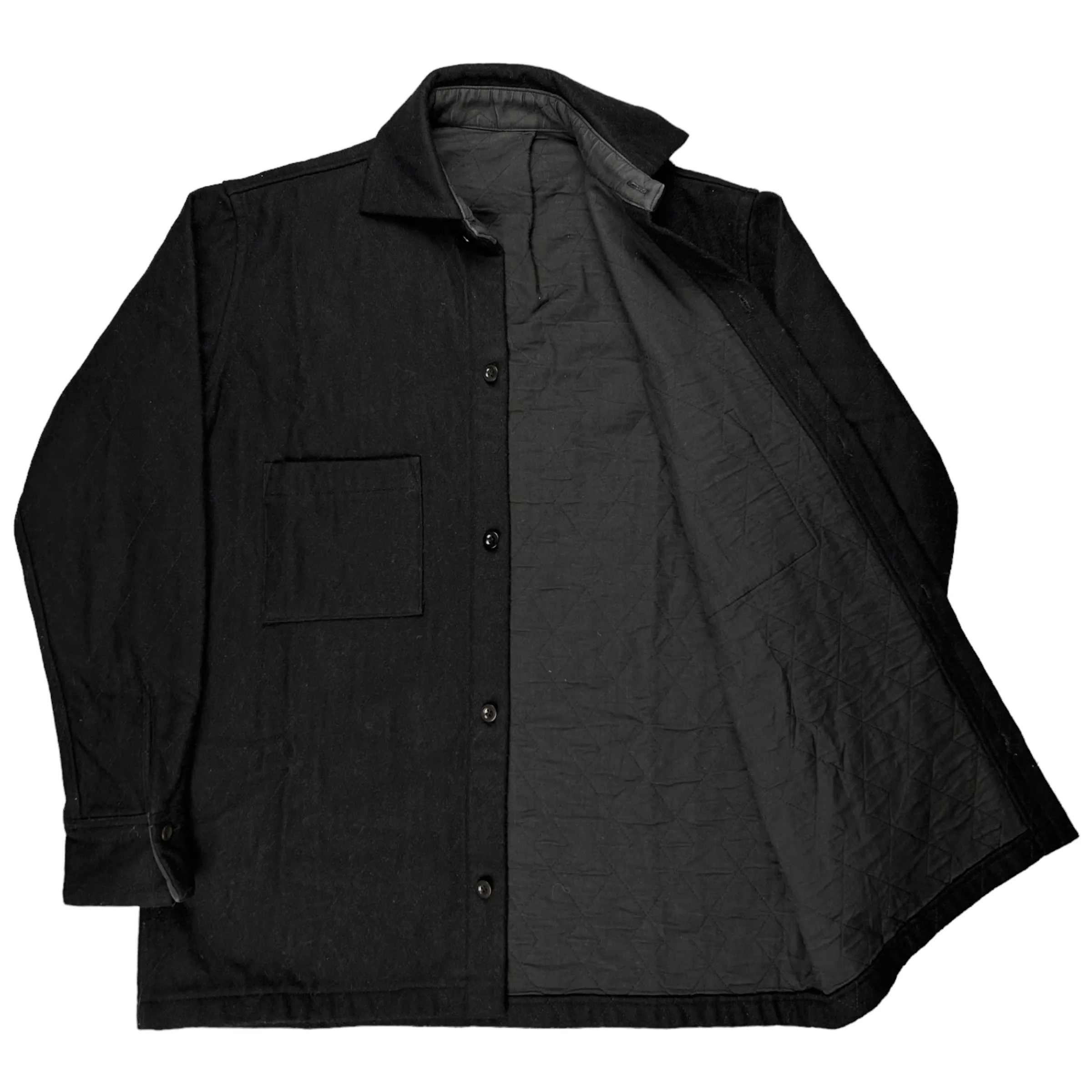 Ys Yohji Yamamoto Quilted Wool Shirt